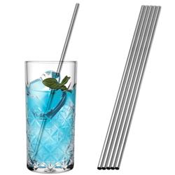 (50 pz) Cannucce in acciaio inox riutilizzabili - dritta - 200mm - ø 5mm