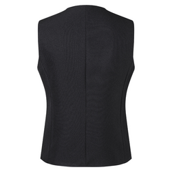 (6 stuks) KARLOWSKY | Dames Vest Basic - Zwart - Maat: L