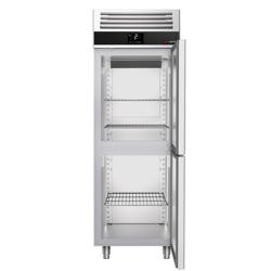 Jääkaappi Ruostumaton teräs PREMIUM - GN 2/1 - 700 mm - 700 l - +2…+8 °C - mitat 2 ovea - LED-valaistus, kiertoilmajäähdytys, digitaalinen termostaatti, automaattinen sulatus, R290