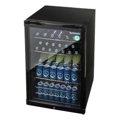 GASTRO-COOL | Barkoelkast - 540mm - 130 liter - 1 glazen vleugeldeur - Zwart