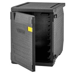CAMBRO | CAM GOBOX® - Frontloader - EN 600x400 - mit 2er Set Edelstahlschienen - Schwarz