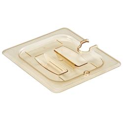 (6 piezas) CAMBRO | H-PAN™ Tapas GN resistentes al calor 1/6 - con muesca y asa - ámbar