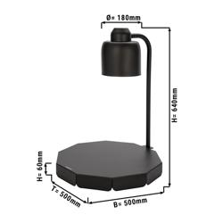 Buffet-Wärmelampe Infrarot - 250 Watt - Rund - Schwarz