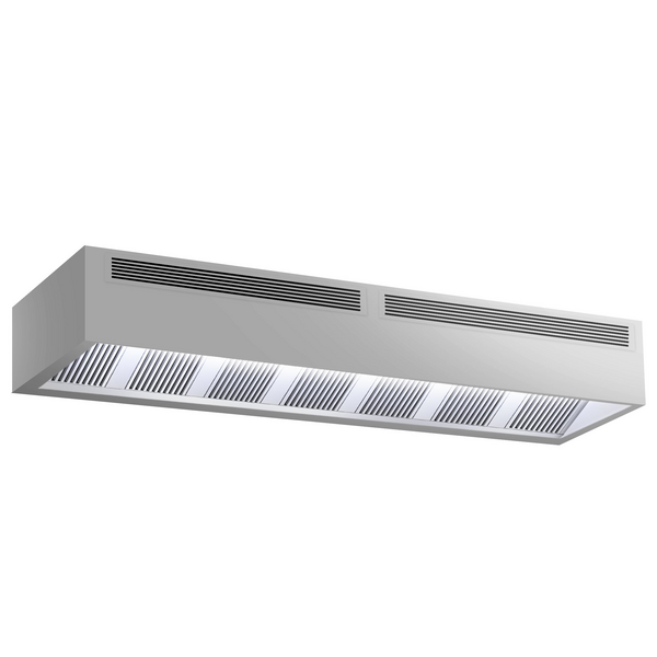 Okap skrzynki indukcyjnej - 4,0m - z filtrem i lampą LED