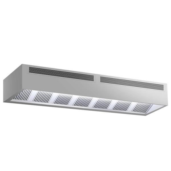 Hotte caisson à induction – 4000 mm – sans moteur – avec filtre