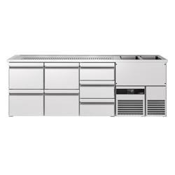 Pivski štand PREMIUM - 2500x700 mm - 7 ladica 