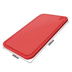 Schneidebrett mit Saftrille - EN 600x400 - HACCP-Konform - Rot