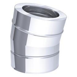 Stainless Steel Twin-Wall 15° Flue Elbow