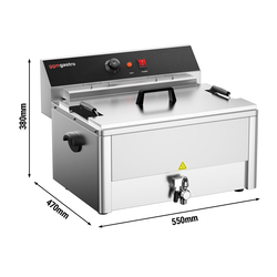 Friteuza electrica - 20,4 litri - cu robinet de scurgere