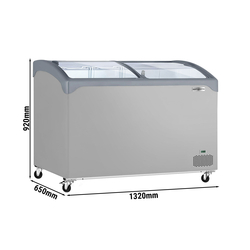 Congelator - 286 litri (conținut net) - GRI cu capac din sticlă