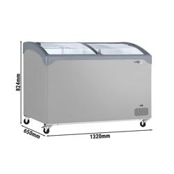 Tiefkühltruhe - 1320x650mm - 286 Liter - Mit Glasschiebedeckel