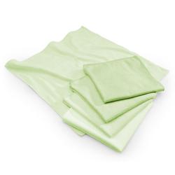 (10 pieces) Microfibre Cleaning Cloth 40 × 40 cm – Green - Machine Washable 95°C - Silicone-Free