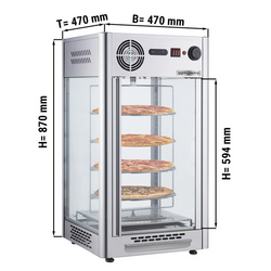 Vitrina de conservación del calor de 108 litros - acero inoxidable