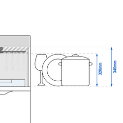 Lave-vaisselle à double paroi - Digital - 3,9 kW - incl. détartrant - avec pompe à détergent- & à produit de rinçage        