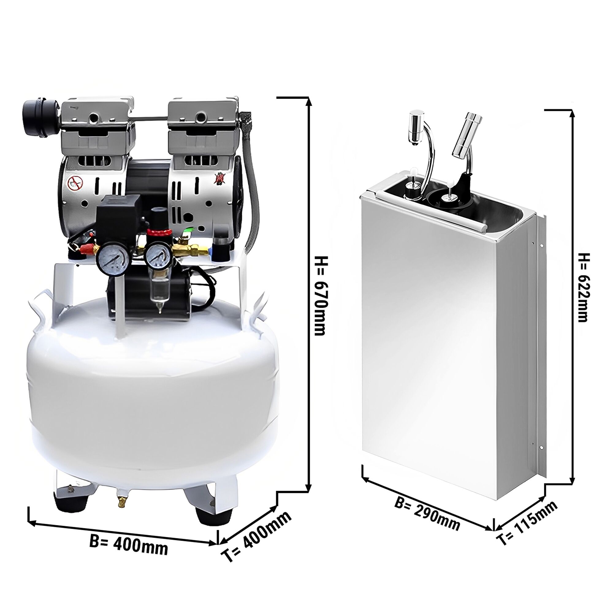 Douchette de rinçage pour portionneur WATERSTOP - avec arrêt automatique de l’eau (WATERSTOP) - avec clapet anti-retour (intégré) - incl. assiette-tamis