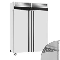 Vrieskast RVS ECO - GN 1/1 - GN 2/1 - 1480mm - 960liter - tot -22°C tot -18°C - met 2 deuren - geforceerde koeling, automatische ontdooiing & slot - Zwart