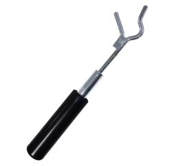 Gancio per girarrosto per pollo | Griglia - 47x250x31mm - acciaio inox | maniglia in plastica - compatibile con GM, HGEM & EM