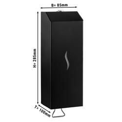 Manual Soap Dispenser - 1000ml - Stainless steel - Black - wall mounted, manual, push-button, refillable reservoir