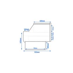 Lada kasowa - 990 mm - Panel przedni w kolorze czarnym	