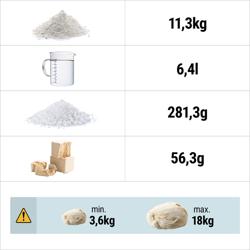 Teigknetmaschine - 22 Liter / 18 kg - mit festem Kessel - Timerfunktion