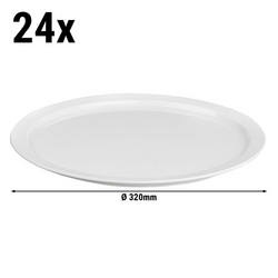 (24 stuks) Polycarbonaat pizzabord - Ø 320mm