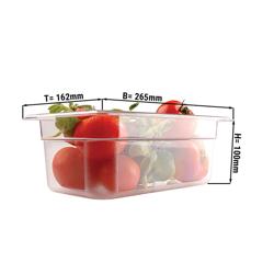 Polycarbonate Gastronorm Container GN 1/4 – Clear – Height: 100 mm