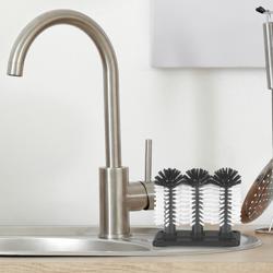 Sink Brush Manual Bar Glass Washer – 3 Brushes - Plastic - 180×100×200 mm
