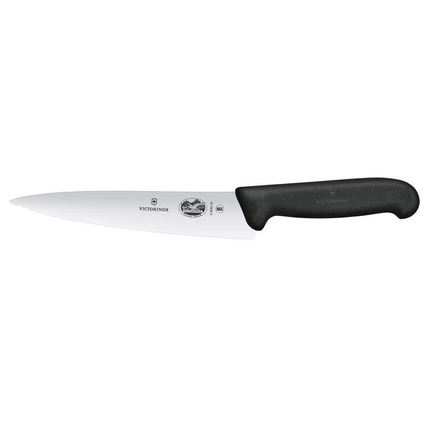 VICTORINOX | FIBROX - Couteau de chef avec dentelure - Lame: 190 mm