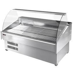 Vitrine refrigerada para peixe - 1875x880mm - LED - vidro curvo - -1 a +1°C