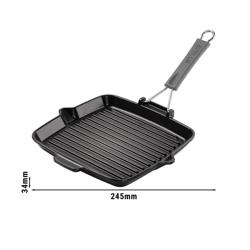 STAUB | GRILL PANS - Padella per grigliare - 240x240mm - Ghisa - Nero
