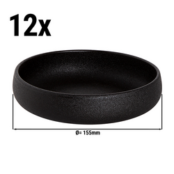 (12 Stück) UNIVERSE - Schale Maastricht - Ø 155mm - Schwarz