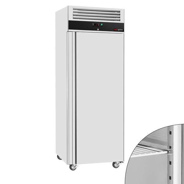 Vrieskast RVS ECO - GN 2/1 - 740mm - 440liter - tot -18°C - met 1 deur - geforceerde koeling, automatische ontdooiing, slot, omkeerbare deur & wielen