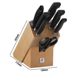 ZWILLING | VIER STERNE - Késblokk készlet - 8 db - Natúr