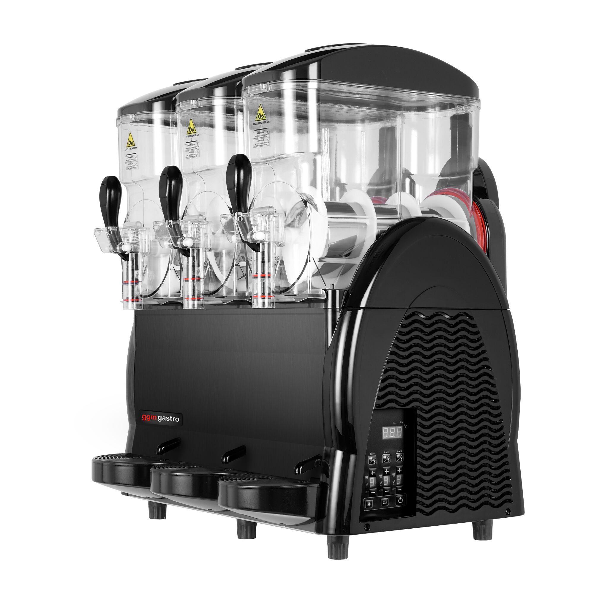 Slush-Maschine - 3x 12 Liter - 1,15 kW - Schwarz