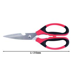 Ciseaux de cuisine - 249mm - Acier inoxydable - avec ouvre-bouteilles