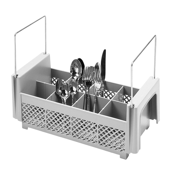CAMBRO | CAMRACK® - Bestekmand 1/2 - 8 vakken - 500x500mm - Grijs