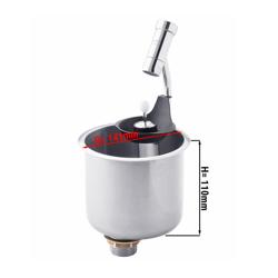 Einbauversion Huuhtelupesä yhteensopiva: annoskauhat - WATERSTOP - 141x141x110 mm - ominaisuudet: G 1/2 -liitäntä & hygieeninen & helppo puhdistaa & kestävä - sis. siihtelleri & vesistoppi-automatiikka & takaiskuventtiili & siivilä