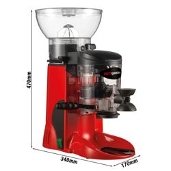 Commercial Coffee Grinder with Doser – 1 kg hopper - manual dosing - red
