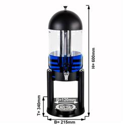 Juice Dispenser - polycarbonate container with removable lid - 7 Litres - Black - incl. removable lid