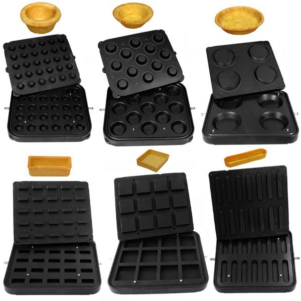 (6 komada) Ploče za tartlet aparat TMPIC - Oblici: Okrugli, Kvadratni, Pravokutni & Eclair