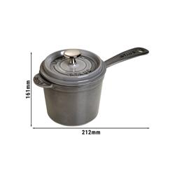 STAUB | Cast Iron Saucepan – Ø 14 cm - Graphite Grey - Grill Compatible
