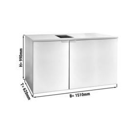 Hladnjak za bačve bez agregata | 3x50 L bačve | 1510x620 mm