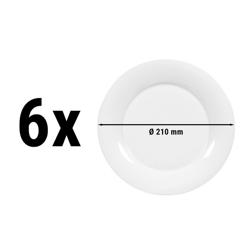 (6 pièces) SELTMANN WEIDEN – Assiette – plate – Ø 210 mm – Blanche/Uni