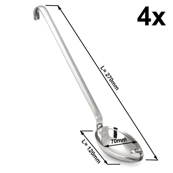(4 τεμ.) Κουτάλα σερβιρίσματος - Ø 7 cm - Μήκος: 27 cm - ανοξείδωτο ατσάλι (INOX)