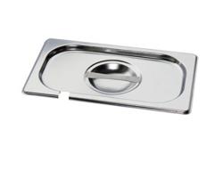 غطاء GN لحاوية أدوات مائدة GN 1/4 - مع فتحة ملعقة - الارتفاع: 28 mm - 162x265 mm - ستانلس ستيل