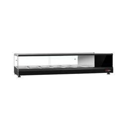 واجهة عرض تاباس مبردة PREMIUM PLUS - 1376x405mm - 6x GN 1/3 - أسود