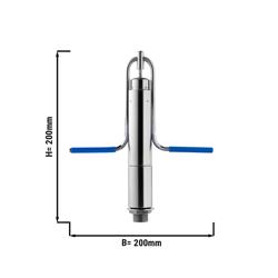 Inbouw glazenspoeler - met automatische waterstop - met terugslagklep (waterslot) - met straalregelaar