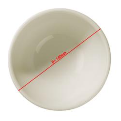 (6 ks) Miska TEOS - Porcelán - kulatá - Ø 140 mm - stohovatelná | vhodná do myčky - krémová