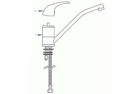 Miscelatore monoforo 2000 - bassa pressione - con rubinetto girevole e miscelatore monocomando