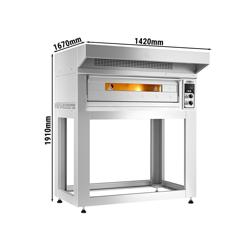 Elektro Pizzaofen - 9x 33cm - Manuell - inkl. Haube & Untergestell